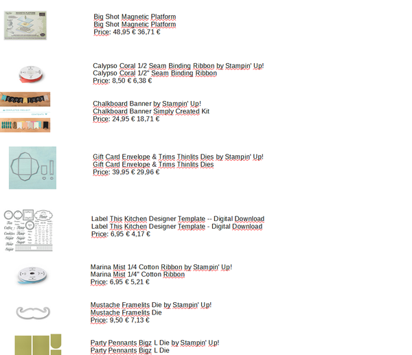 Promo stampin'up de la semaine
