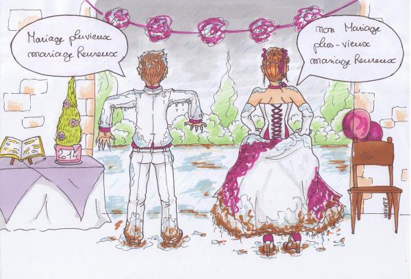 Mariage pluvieux ou plus vieux?