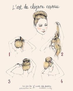 chignon bun pour l'été façile