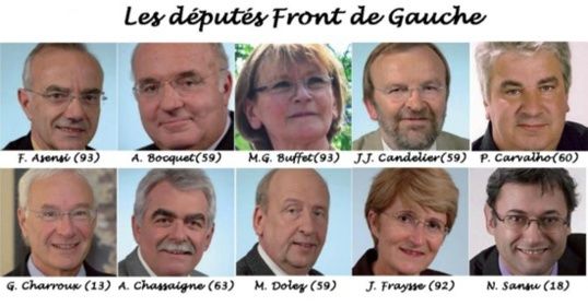 Parlementaires PCF et Front de Gauche s'alarment de leur "élimination" à l'Assemblée et au Sénat