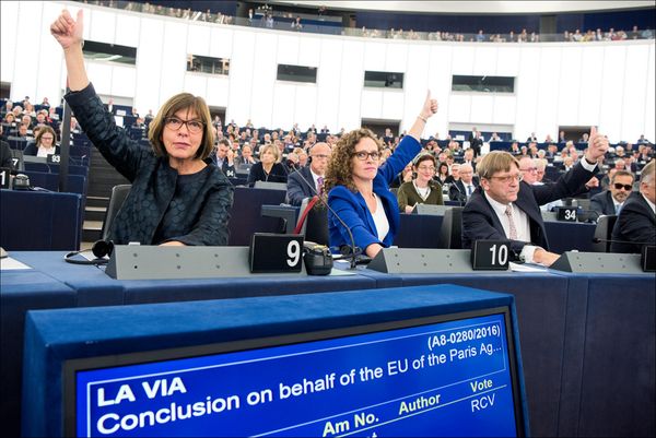 L’Europe dans le bon sens : Feu vert des députés européens pour déclencher l’entrée en vigueur de l’accord de Paris sur le climat
