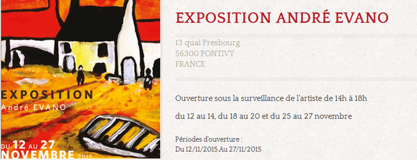 PONTIVY: Expo de André EVANO