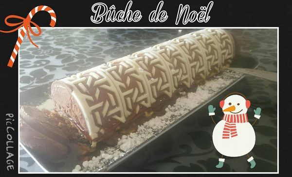 Bûche chocolat sur biscuit spéculos