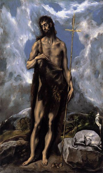 El Greco (Domenikos Théotokopoulos, 1541-1614) : Saint-Jean le Baptiste. Vers 1600. San Francisco, Fine Arts Museum.