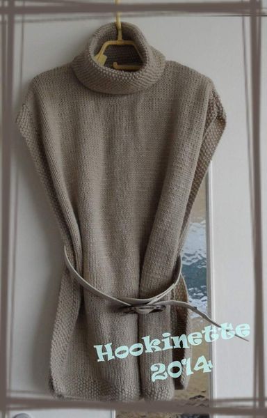 Tunique au tricot Bergère de France enfin terminée