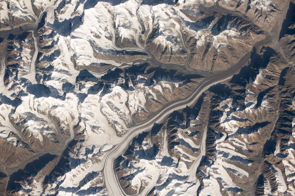 Der Fedtschenko-Gletscher Quelle:NASA