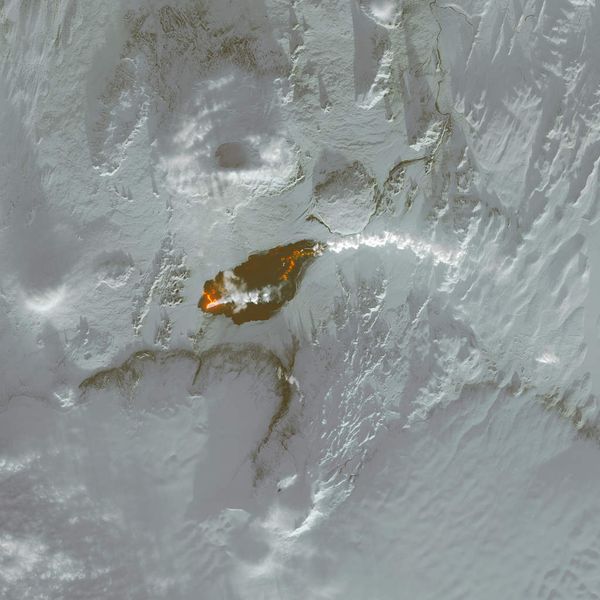 Größe des Lavafeldes am 3. Januar Quelle:NASA