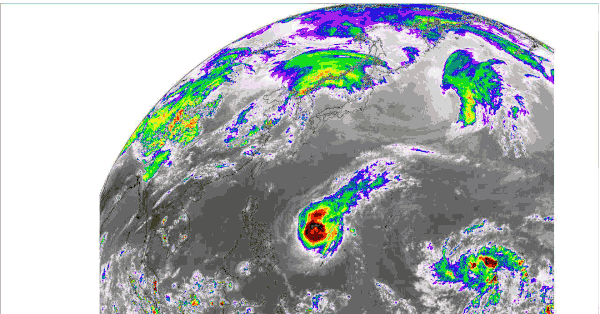 Maysak am 2. April über der philippinischen See Quelle:SSEC/UWisc.-Mad