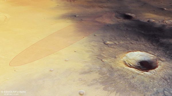 Das Landegebiet (Eclipse) in der Ebene Meridiani Planum Quelle ESA