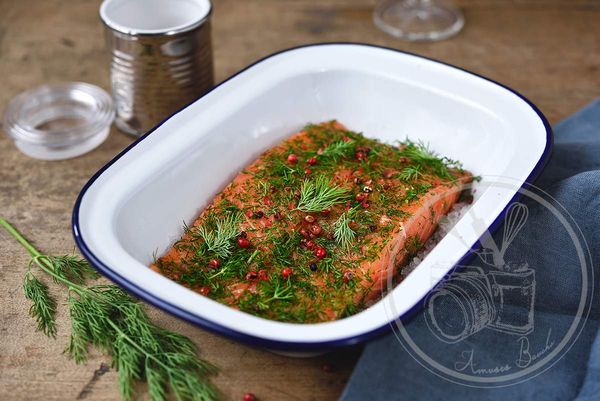 Salade de Ratte du Touquet et saumon gravlax