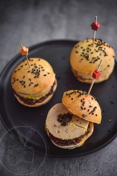 Mini burger foie gras et truffe