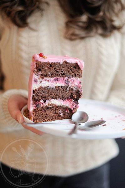 Gâteau chocolat framboises