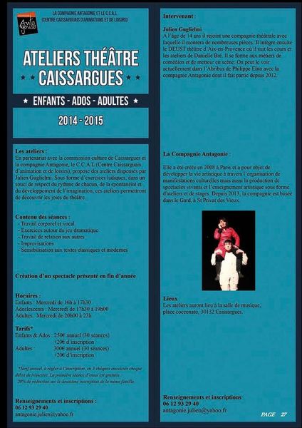 Ateliers Théâtre à Caissargues