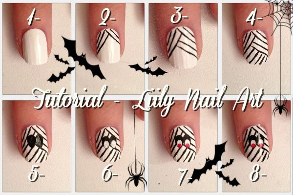 Tutoriel nail art momie, pour halloween
