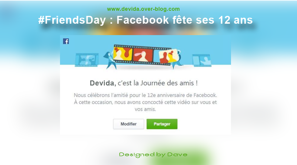 FriendsDay : Facebook fête ses 12 ans