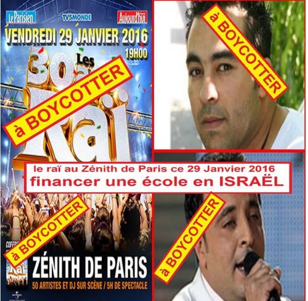 le Raï, au Zénith de Paris, pour financer une école en Israël !??