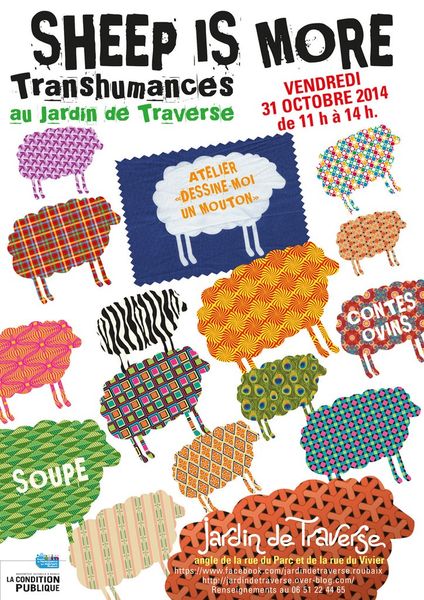 Des moutons au Jardin de Traverse !