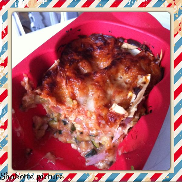 Lasagnes courgettes jambon