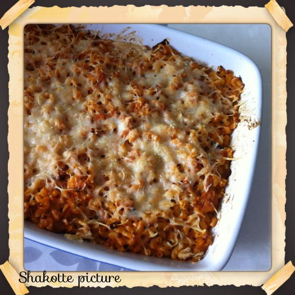 Gratin pâtes et thon