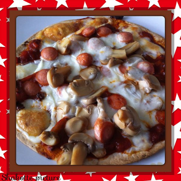 Comme une pizza knackis champignons mozza