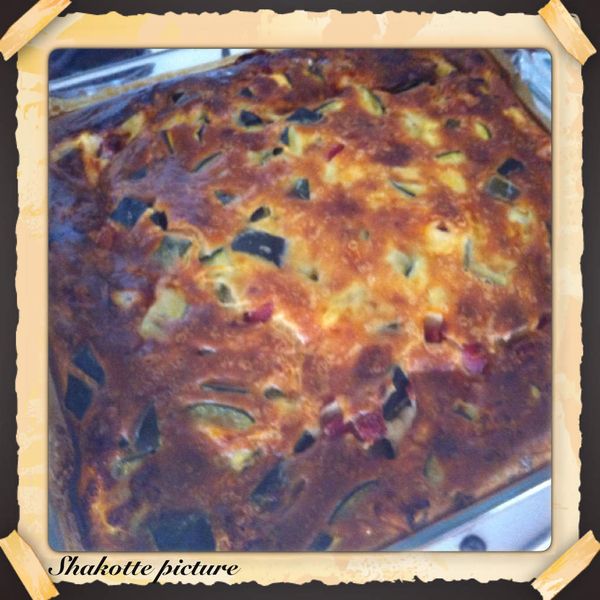 Flan courgette jambon
