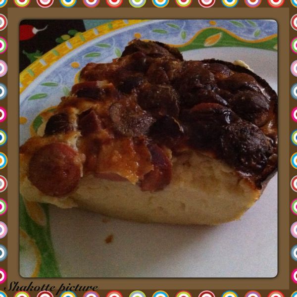 Quiche sans pâte aux knackis