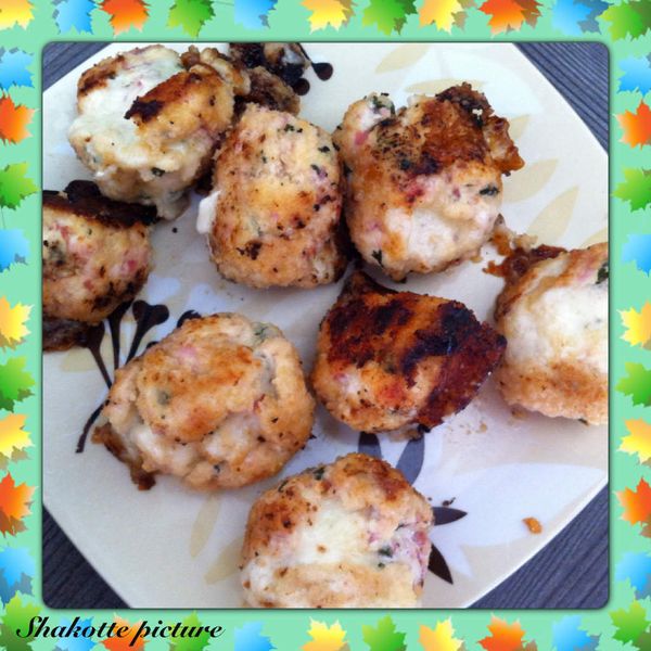 Croquettes poulet bacon mozzarella