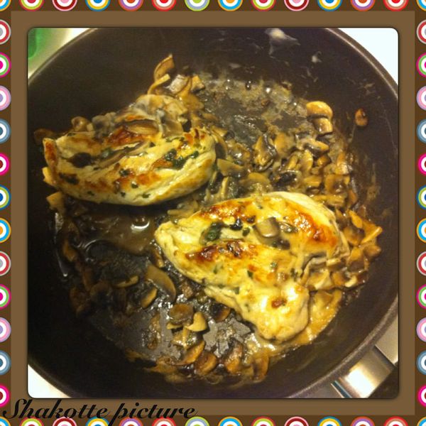 Poulet sauce champignons