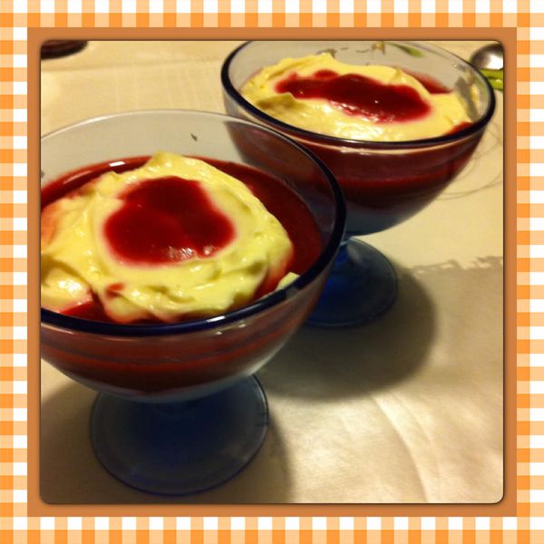 Verrine mascarpone framboise