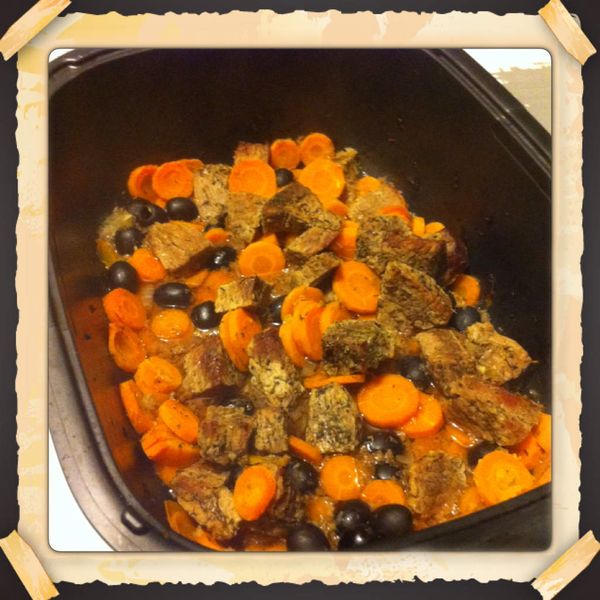 Boeuf carottes olives