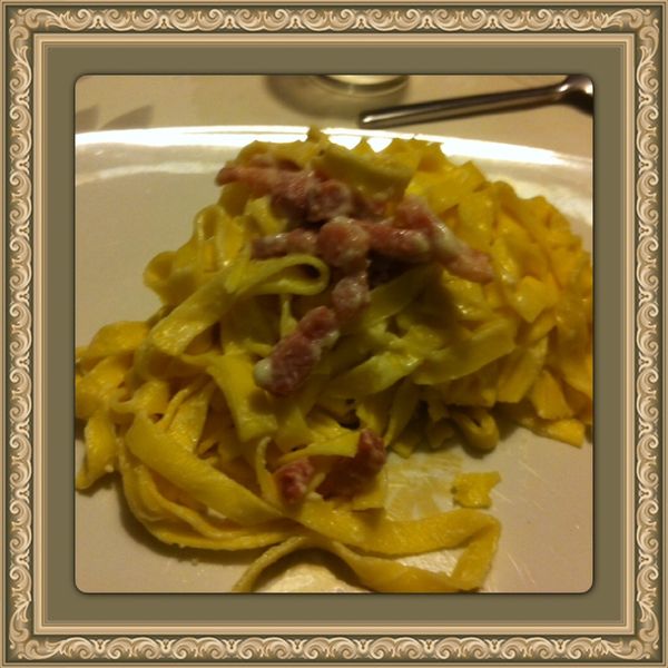 Pâtes carbonara parmesan
