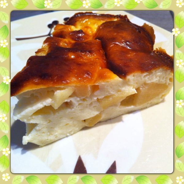 Gateau aux pommes au fromage blanc