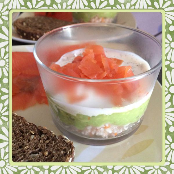 Verrines fraicheurs au saumon