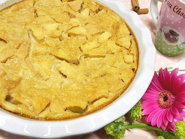 Clafoutis pommes et raisins secs
