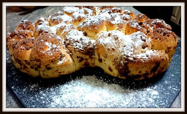 Corazon de brioche con chocolate Princesa