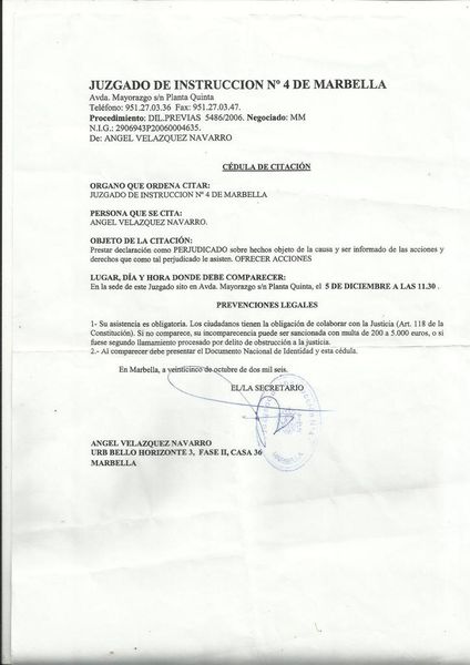 Denuncio ante el Juzgado de guardia la desaparción del coche