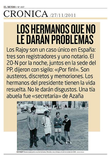 ESPAÑA: A "Marrano" rajoy tenemos que aplicarle su propia ley Desahucio Express - Éste maleante "capo di tutti li capi" - Responsable de la transferencia de renta de los ciudadanos a banqueros - estraperlistas - narcotraficantes - saqueadores de todas las Instituciones del Estado - de los fondos para los dependientes - responsable de los suicidos por su ley de dasahucio express - La deuda publica mas de un billón y medio de euros - solo en intereses pagamos cien mil millones año - "Marrano" quiero verte ante un Tribunal Internacional por crimenes de Lesa Humanidad - Naturalmente acompañado de todos tus sicarios - curiatos incluidos - Maldito seas No quiero olvidarme del deficit publico - en torno al 10% rescate de banqueros incluido ¡¡Puafff!!