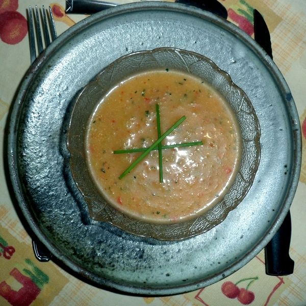 Soupe froide de courgettes