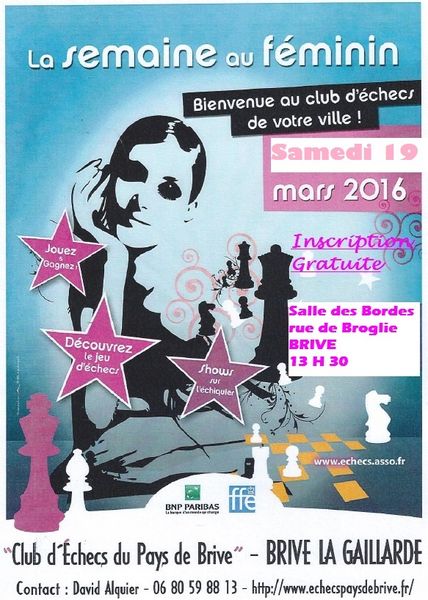 Tournoi Rapide au FEMININ