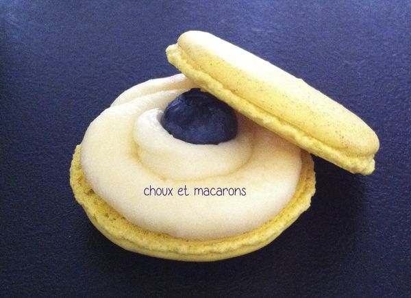 Macarons au citron et aux myrtilles