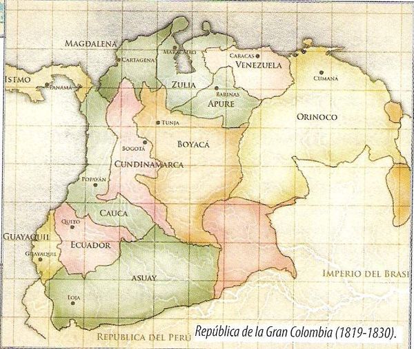 Crisis y disolución de la gran Colombia