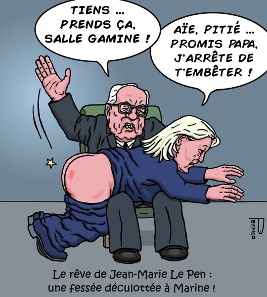 fessée / Jean-Marie Le Pen / Marine Le Pen / FN