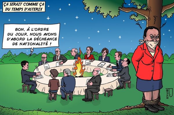 Manuel Valls / dessin politique / Taubira / Astérix / Conseil des Ministres