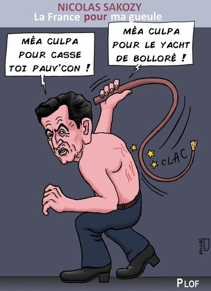 Nicolas Sarkozy livre / dessin politique