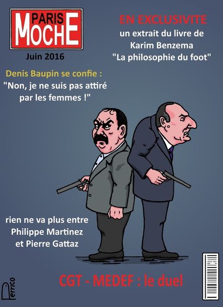 Pierre Gattaz, Philippe Martinez, Denis Baupin, Karim Benzema