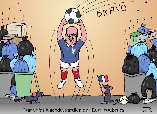 François Hollande, Euro de foot, Loi Travail, grève des éboueurs