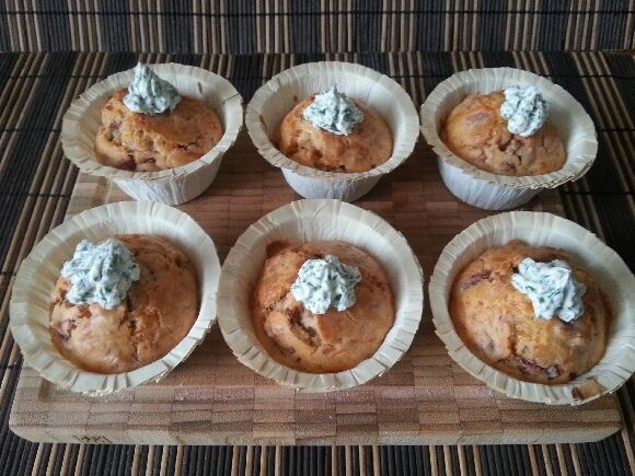 Cupcakes à la Betterave et fromage frais aux herbes