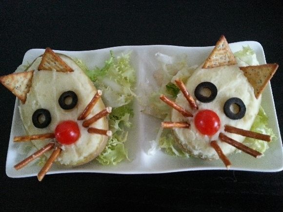 jolie présentation de pommes de terre en purée spéciale dédicace à Maëliss