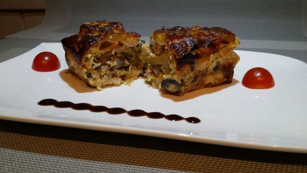 flans pommes de terre/gambas