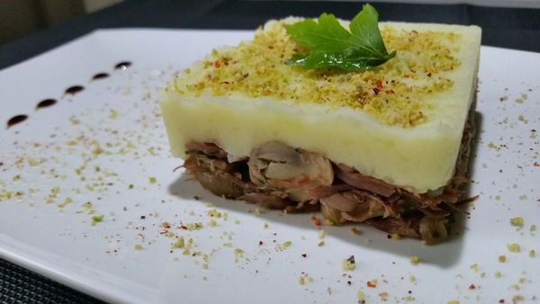 Parmentier de confit de canard au madère